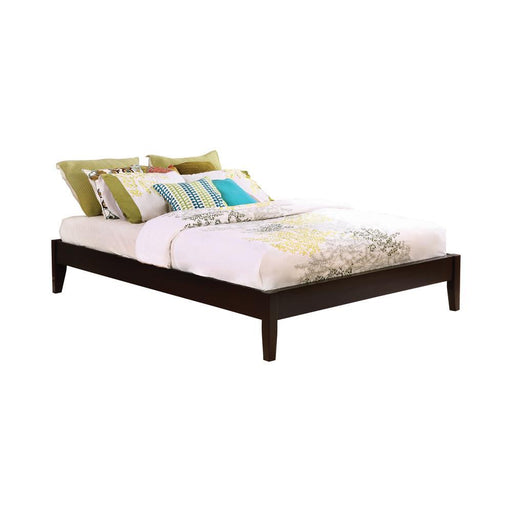 Hounslow California King, E.King, & Queen Universal Platform Bed Cappuccino - American Home Express Outlet (San Antonio, TX)