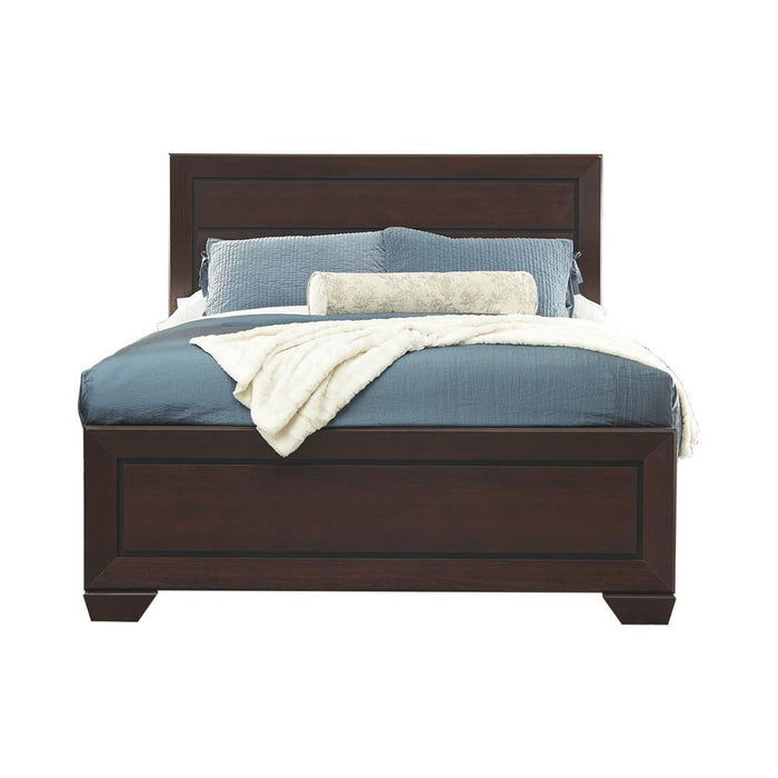 Kauffman California King, Eastren King, & Queen Panel Bed Dark Cocoa - American Home Express Outlet (San Antonio, TX)