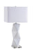 Camie Geometric Ceramic Base Table Lamp White - American Home Express Outlet (San Antonio, TX)