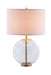 Kenny Drum Shade Table Lamp with Glass Base White - American Home Express Outlet (San Antonio, TX)