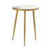 Acheson Round Accent Table White and Gold - American Home Express Outlet (San Antonio, TX)