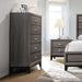 Watson 5-drawer Chest Grey Oak and Black - American Home Express Outlet (San Antonio, TX)