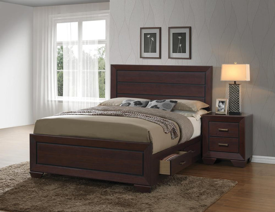 Kauffman California King, Eastren King, & Queen Panel Bed Dark Cocoa - American Home Express Outlet (San Antonio, TX)