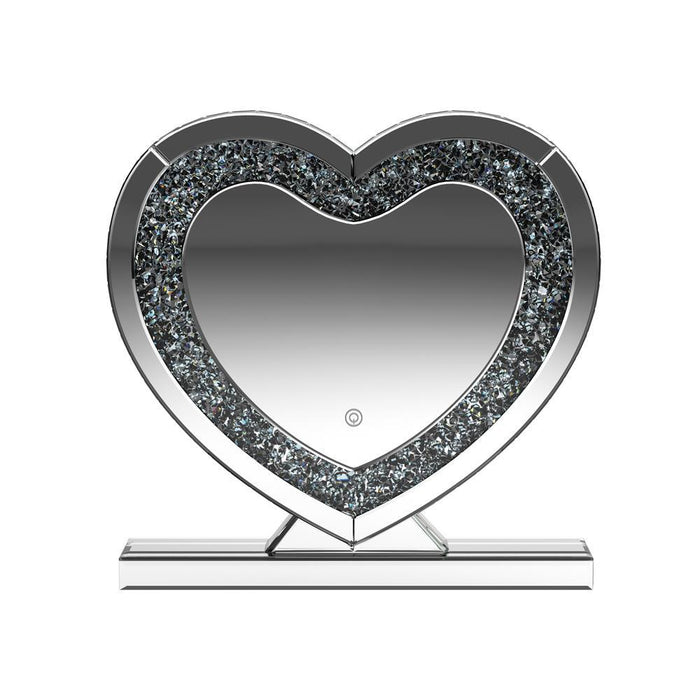 Euston Heart Shape Table Mirror Silver