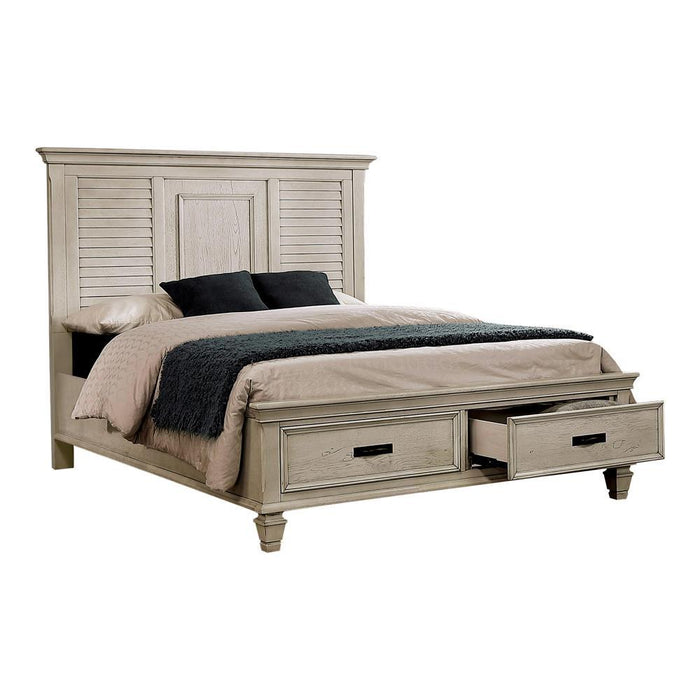Franco Eastern King & Queen Storage Bed Antique White