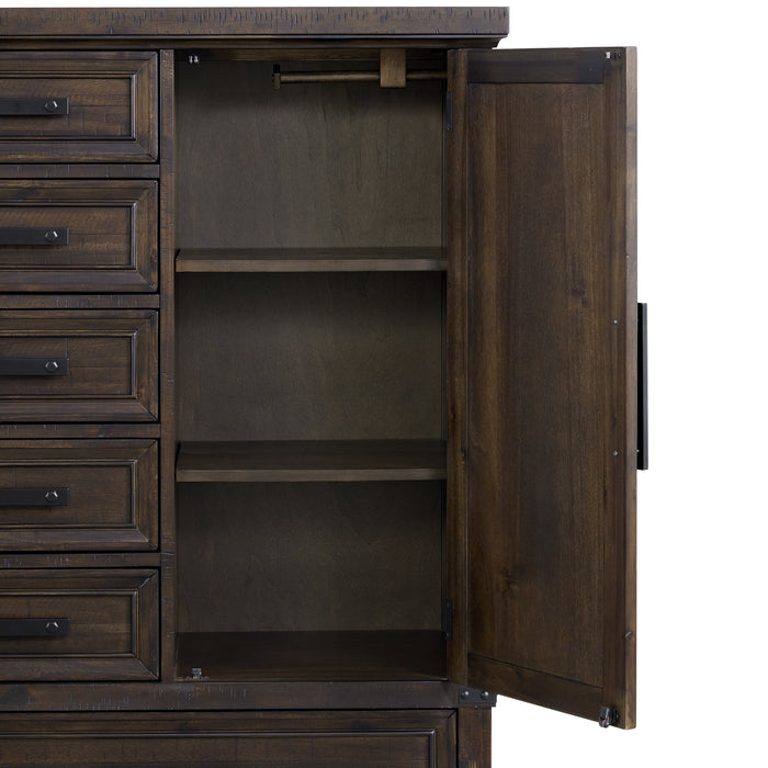 Colorado City 6-Drawer Door Chest in Charcoal - American Home Express Outlet (San Antonio, TX)
