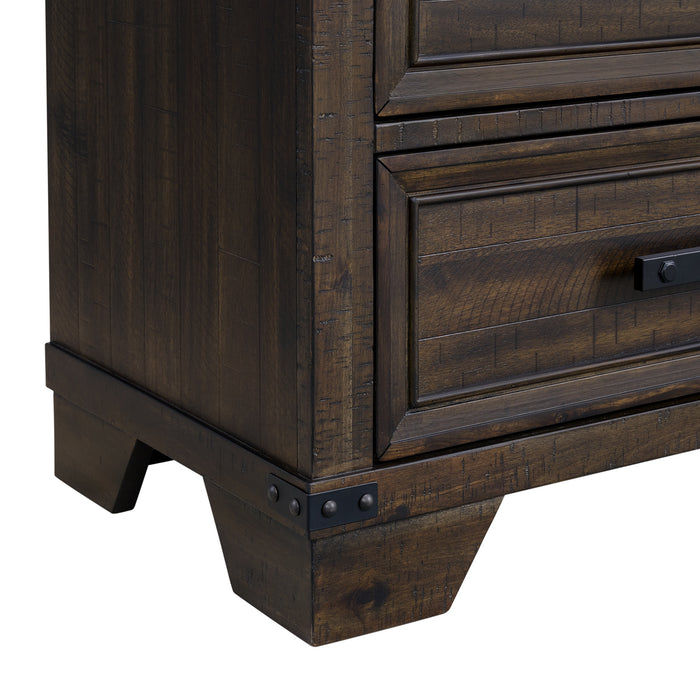 Colorado City 6-Drawer Door Chest in Charcoal - American Home Express Outlet (San Antonio, TX)