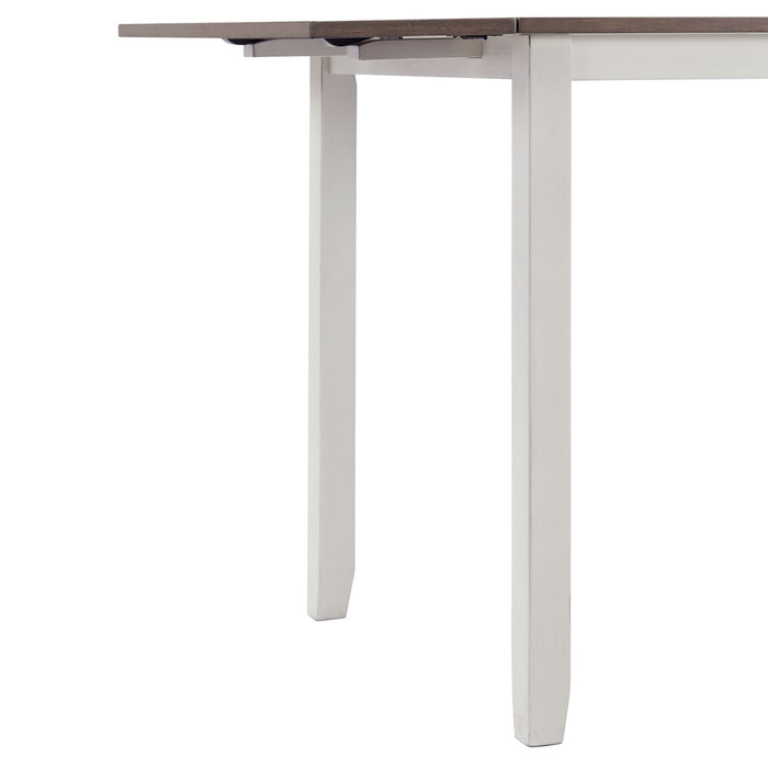 Martin 3 pc Drop Leaf Dining Set (Dark Brown Top - White Base) - American Home Express Outlet (San Antonio, TX)