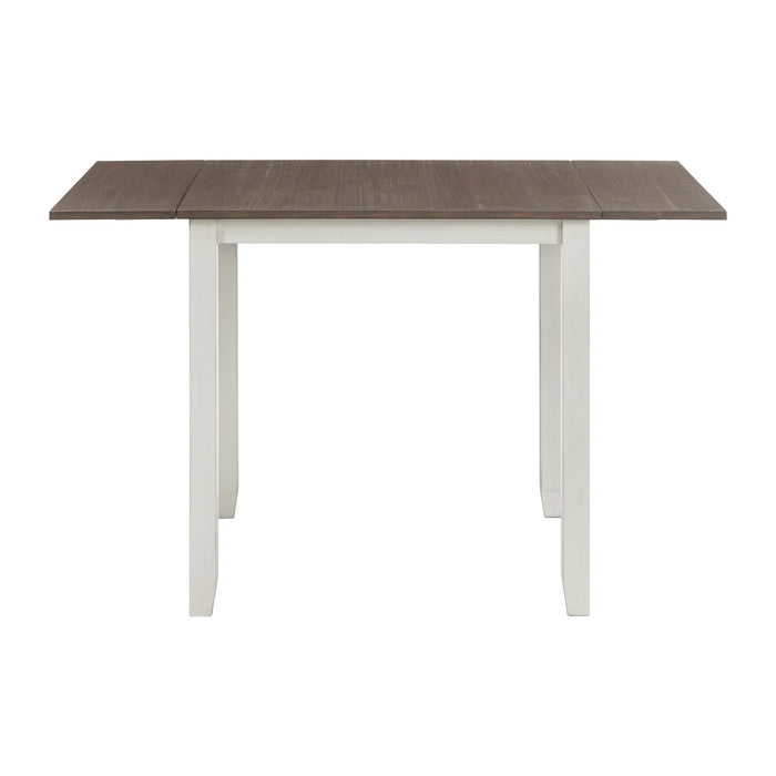 Martin 3 pc Drop Leaf Dining Set (Dark Brown Top - White Base) - American Home Express Outlet (San Antonio, TX)