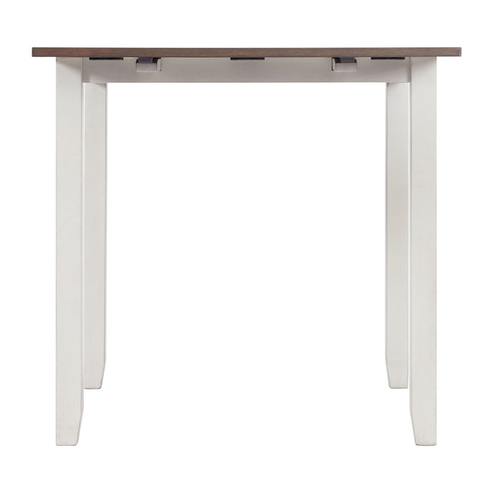 Martin 3 pc Drop Leaf Dining Set (Dark Brown Top - White Base) - American Home Express Outlet (San Antonio, TX)