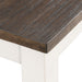 Martin 6 Pc Dining set (Table+ 4 + Bench) (Dark Brown Top - White Base) - American Home Express Outlet (San Antonio, TX)