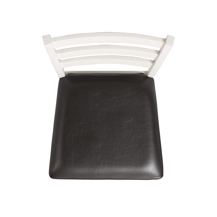 Martin 6 Pc Dining set (Table+ 4 + Bench) (Dark Brown Top - White Base) - American Home Express Outlet (San Antonio, TX)