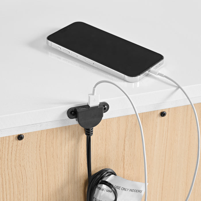 Denmark 1-Drawer Nightstand with Speaker and USB in White - American Home Express Outlet (San Antonio, TX)