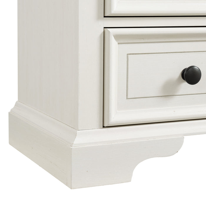 Eastwood Youth 5-Drawer Chest in Brown and Off-White