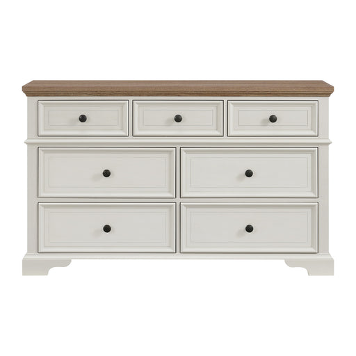 Eastwood Youth 7-Drawer Dresser in Brown and Off-White - American Home Express Outlet (San Antonio, TX)