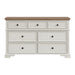 Eastwood Youth 7-Drawer Dresser in Brown and Off-White - American Home Express Outlet (San Antonio, TX)