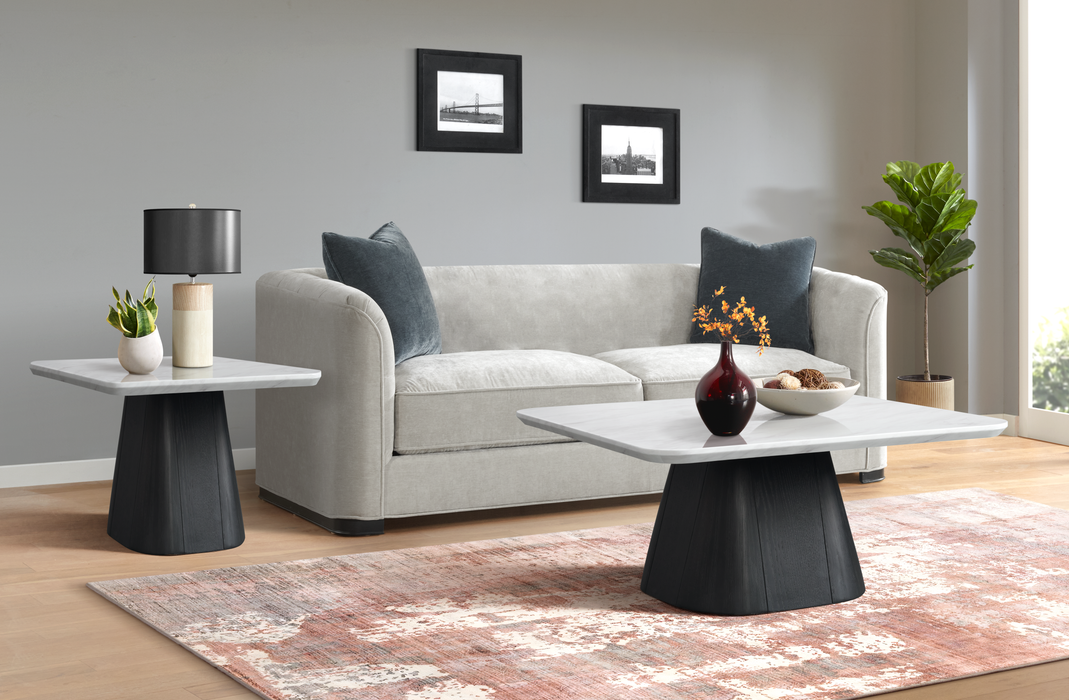 Edison End Table in White and Black - American Home Express Outlet (San Antonio, TX)