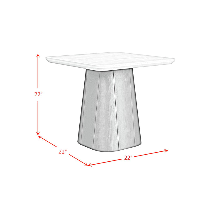 Edison End Table in White and Black - American Home Express Outlet (San Antonio, TX)