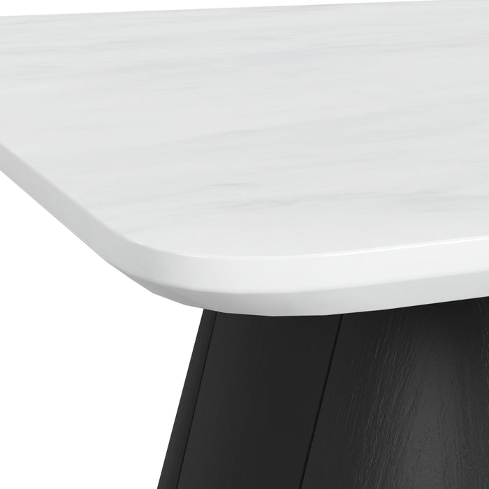 Edison 2PC Occasional Table Set in White and Black-Coffee Table & End Table - American Home Express Outlet (San Antonio, TX)
