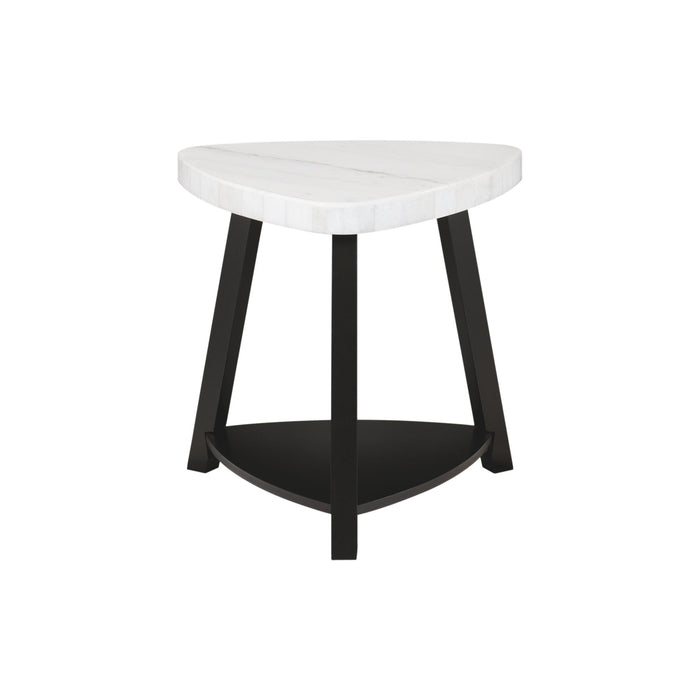 Trinity White Marble Top End Table