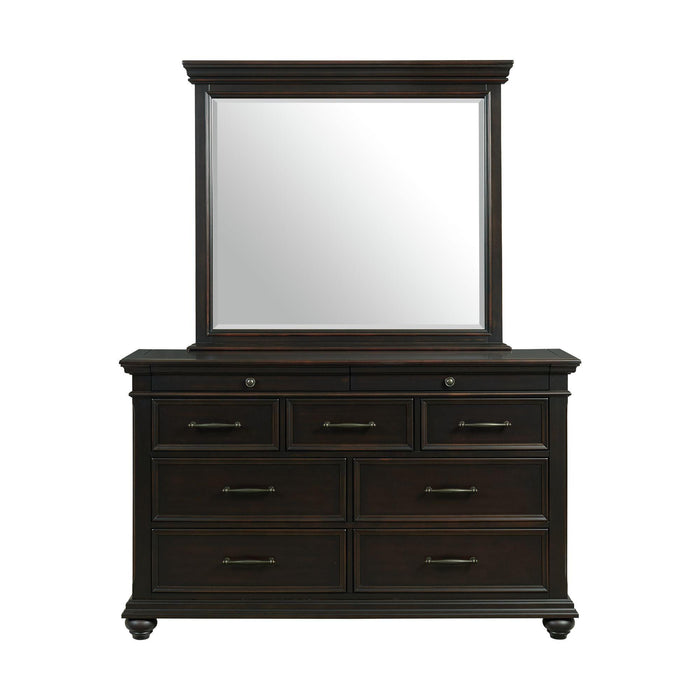 Slater 9-Drawer Dresser with Mirror in Black