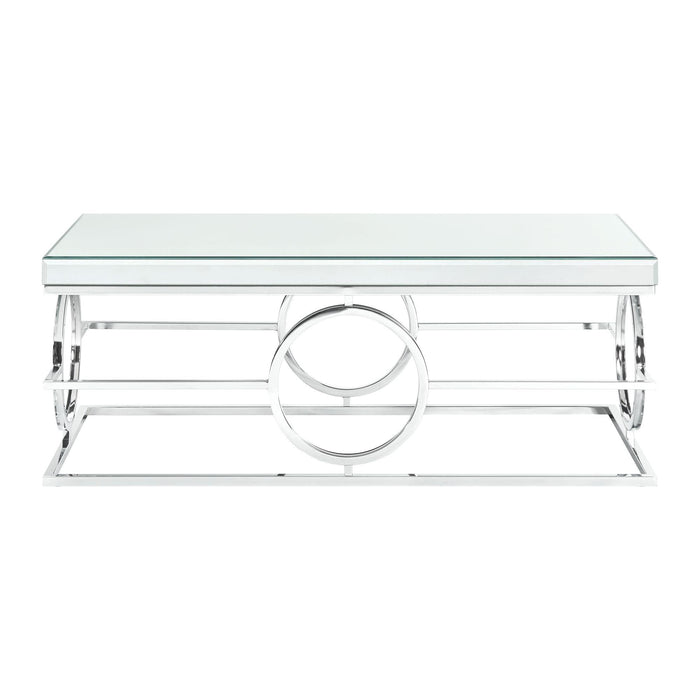 Pearl Rectangle Mirrored Coffee Table