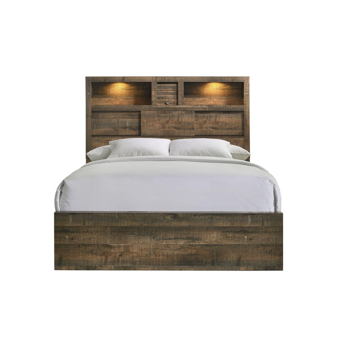Bailey Queen Bookcase Panel Bed with Bluetooth - American Home Express Outlet (San Antonio, TX)