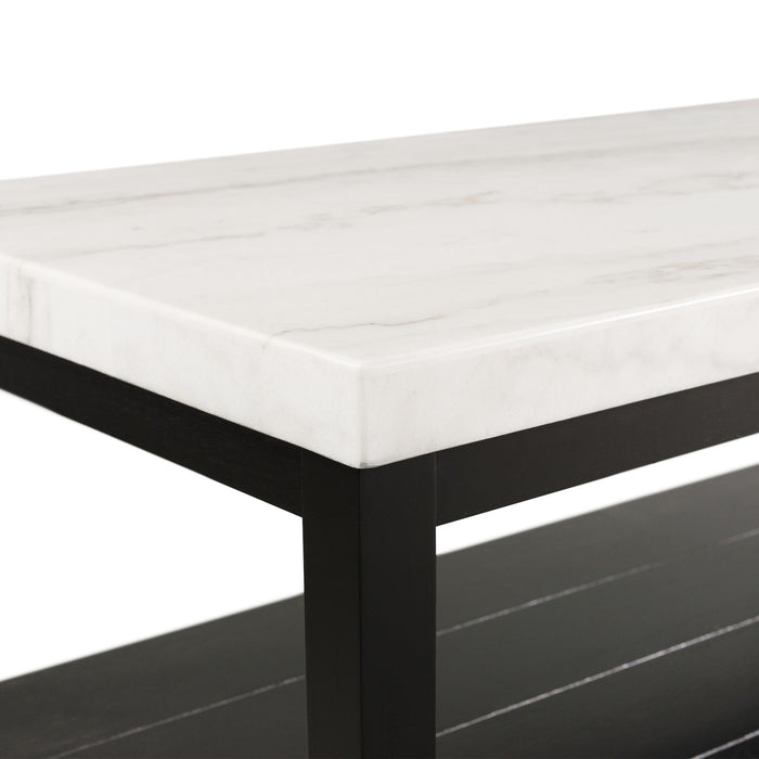 Marcello White Marble Rectangle Coffee Table