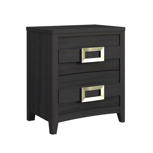 Tobias 2-Drawer Nightstand with USB in Black - American Home Express Outlet (San Antonio, TX)