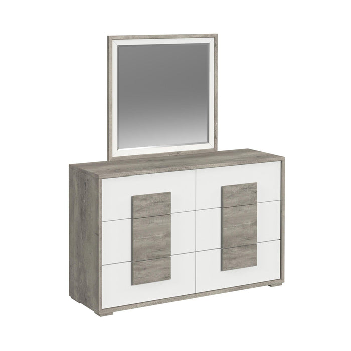 San Matteo Dresser and Mirror Set in Dual Tone - American Home Express Outlet (San Antonio, TX)
