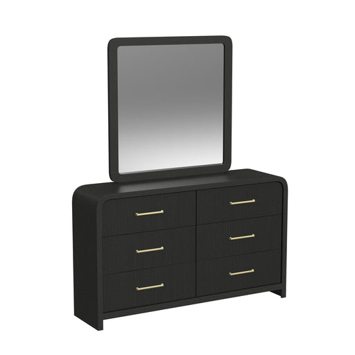 Ridgemont Dresser and Mirror Set in Black with Grain - American Home Express Outlet (San Antonio, TX)