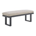 Playa Dining Bench - Dark Grey and Olefin Beige - American Home Express Outlet (San Antonio, TX)
