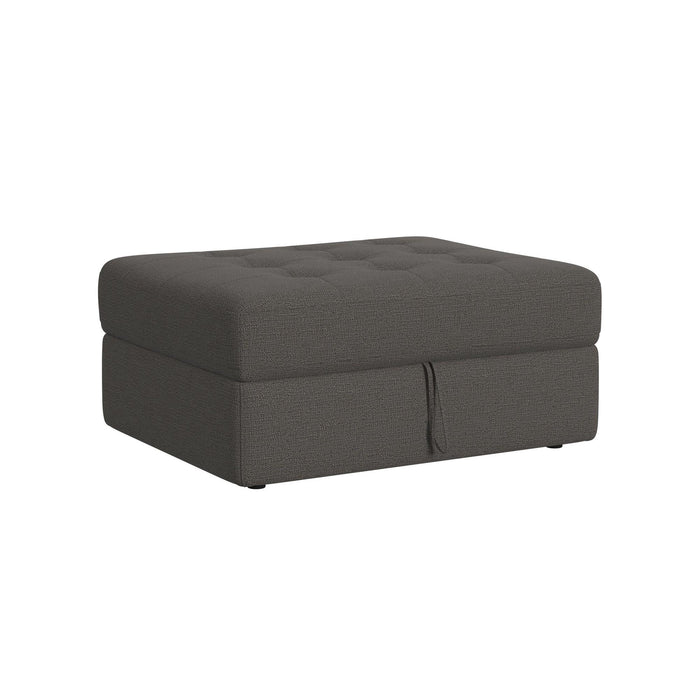 Options One Storage Ottoman in Palmer Plus Ash - American Home Express Outlet (San Antonio, TX)