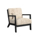 Marina Chair with kidney pillow in Langley Cream and Brushed Espresso Finish - American Home Express Outlet (San Antonio, TX)