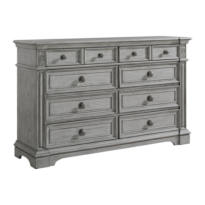 Glenmore 8-Drawer Dresser in Aged Grey