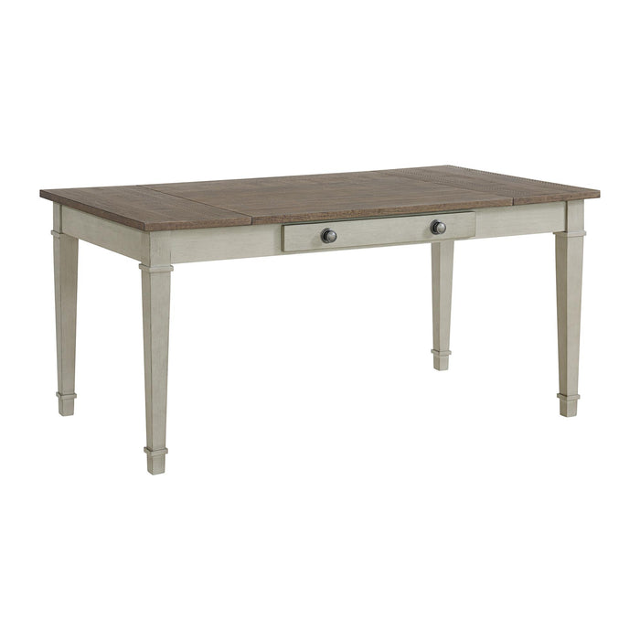 Farmington Rectangular Dining Table in Medium Brown and Washed Stone - American Home Express Outlet (San Antonio, TX)