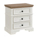 Eastwood Youth 3-Drawer Nightstand in Brown and Off-White - American Home Express Outlet (San Antonio, TX)