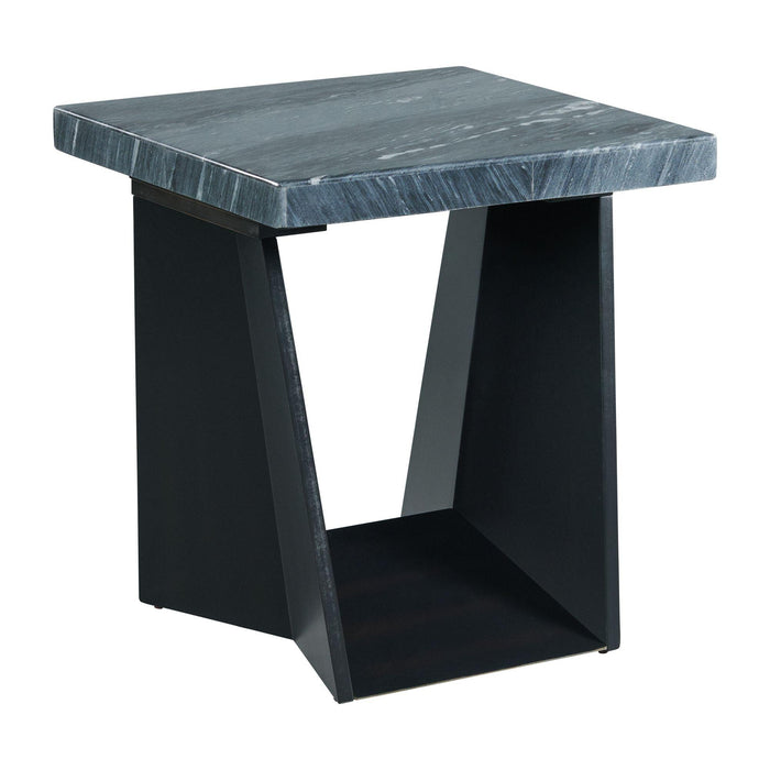 Beckley End Table Complete in Dark Marble Top - American Home Express Outlet (San Antonio, TX)