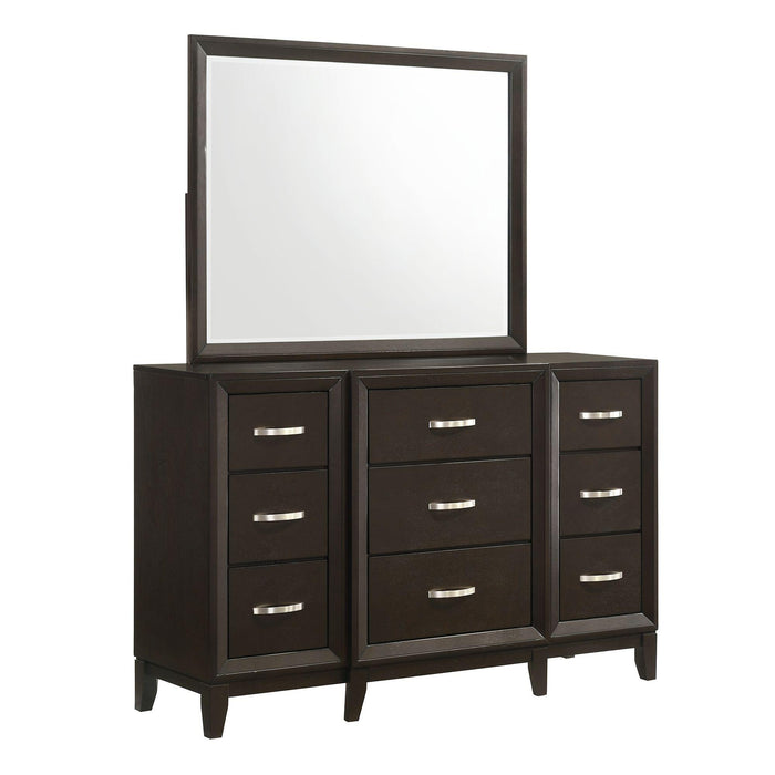 Beaumont Dresser & Mirror in Merlot - American Home Express Outlet (San Antonio, TX)