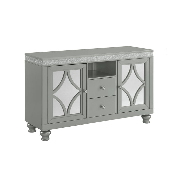 Avril 60" TV Stand in Silver - American Home Express Outlet (San Antonio, TX)