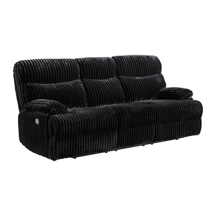 Admiral 3PC Living Room Set in Masis Black-Sofa, Loveseat & Recliner - American Home Express Outlet (San Antonio, TX)