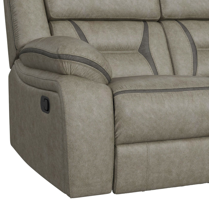 Engage Motion Sofa with DDT, Drawer and PWS in Corral Grey - American Home Express Outlet (San Antonio, TX)