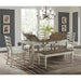 Farmington Rectangular Dining Table in Medium Brown and Washed Stone - American Home Express Outlet (San Antonio, TX)