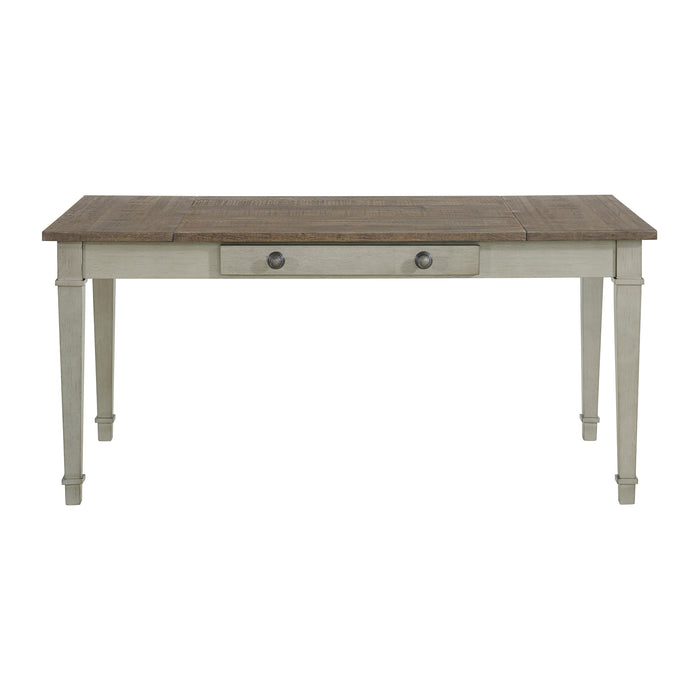 Farmington Rectangular Dining Table in Medium Brown and Washed Stone - American Home Express Outlet (San Antonio, TX)