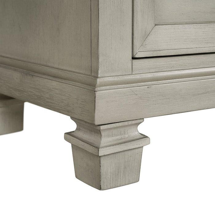 Farmington Dresser and Mirror Set in Medium Brown and Washed Stone