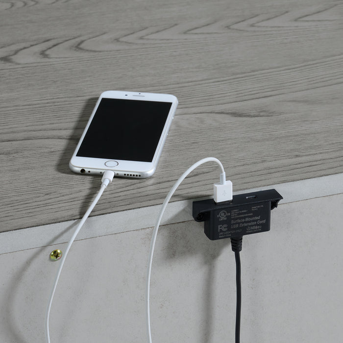 Glenmore 3-Drawer Nightstand with USB in Aged Grey