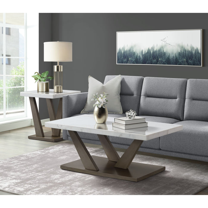Greta Square End Table in grey - American Home Express Outlet (San Antonio, TX)
