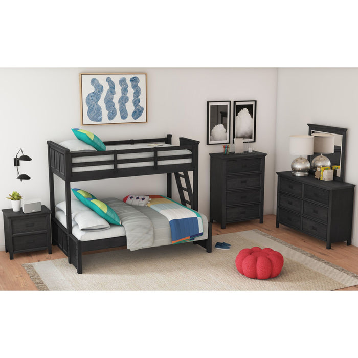 Hampton Kids Over Bunk with Ladder Bedroom Set - American Home Express Outlet (San Antonio, TX)