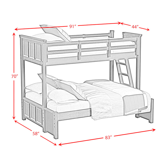 Hampton Kids Over Bunk with Ladder Bedroom Set - American Home Express Outlet (San Antonio, TX)