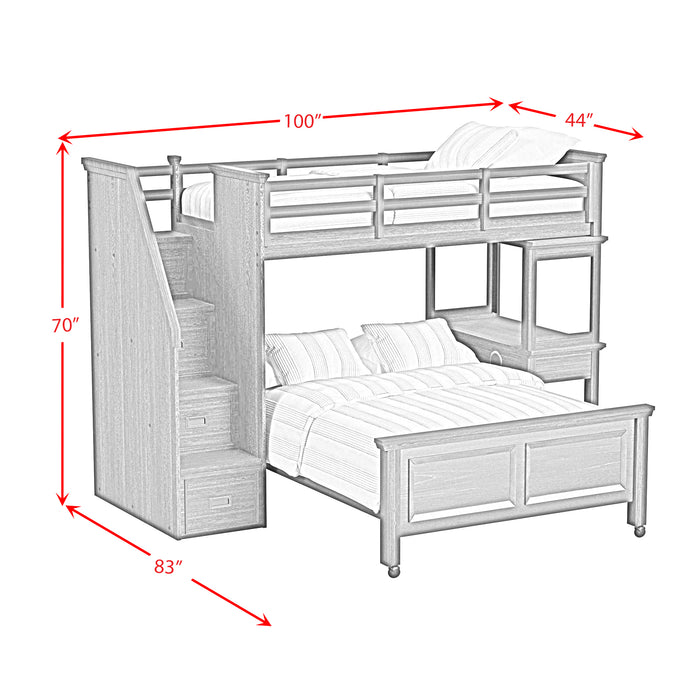 Hampton Kids Over Loft with Staircase and Desk with Speaker - American Home Express Outlet (San Antonio, TX)